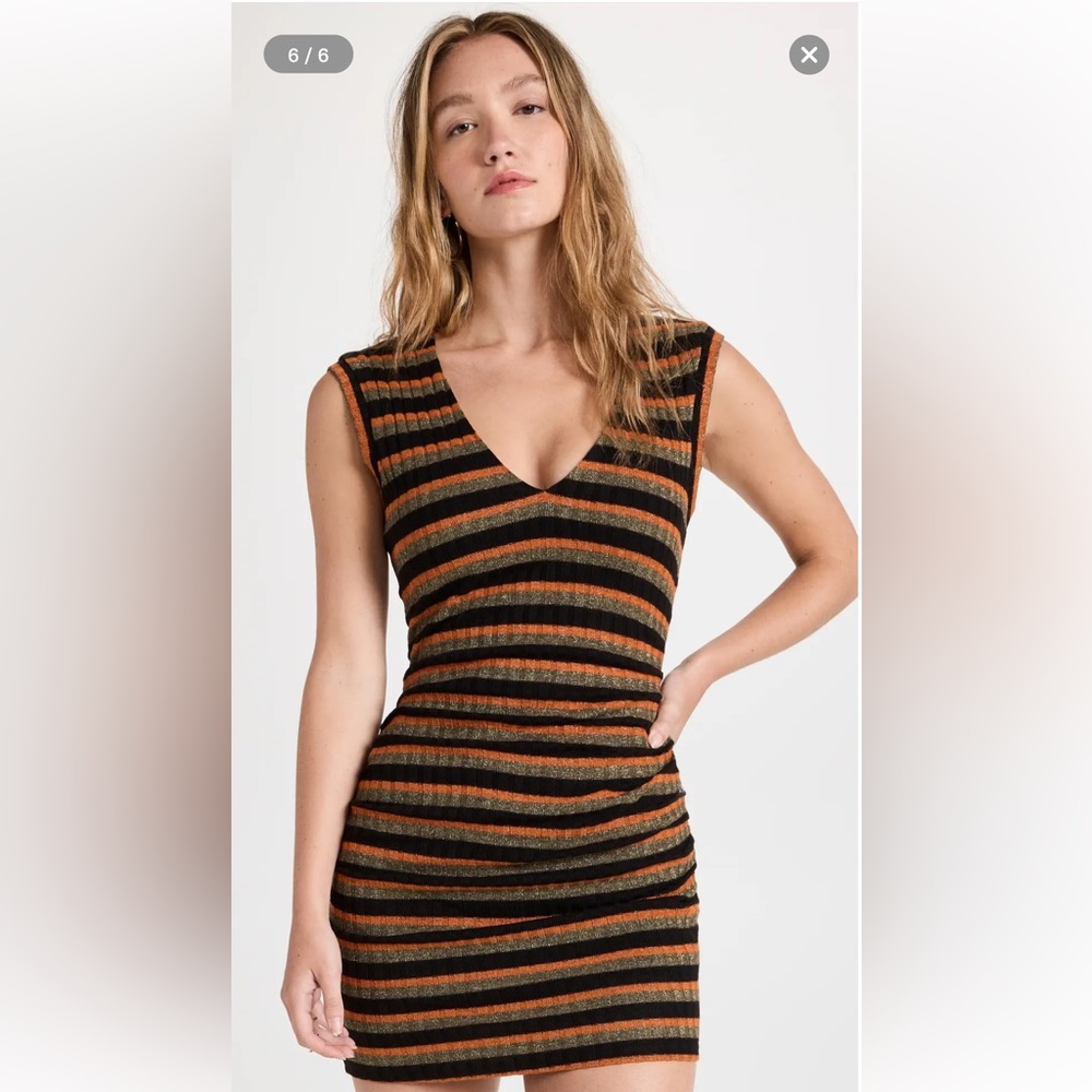 Ramy Brook Sleeveless Ruched Sweater Dress